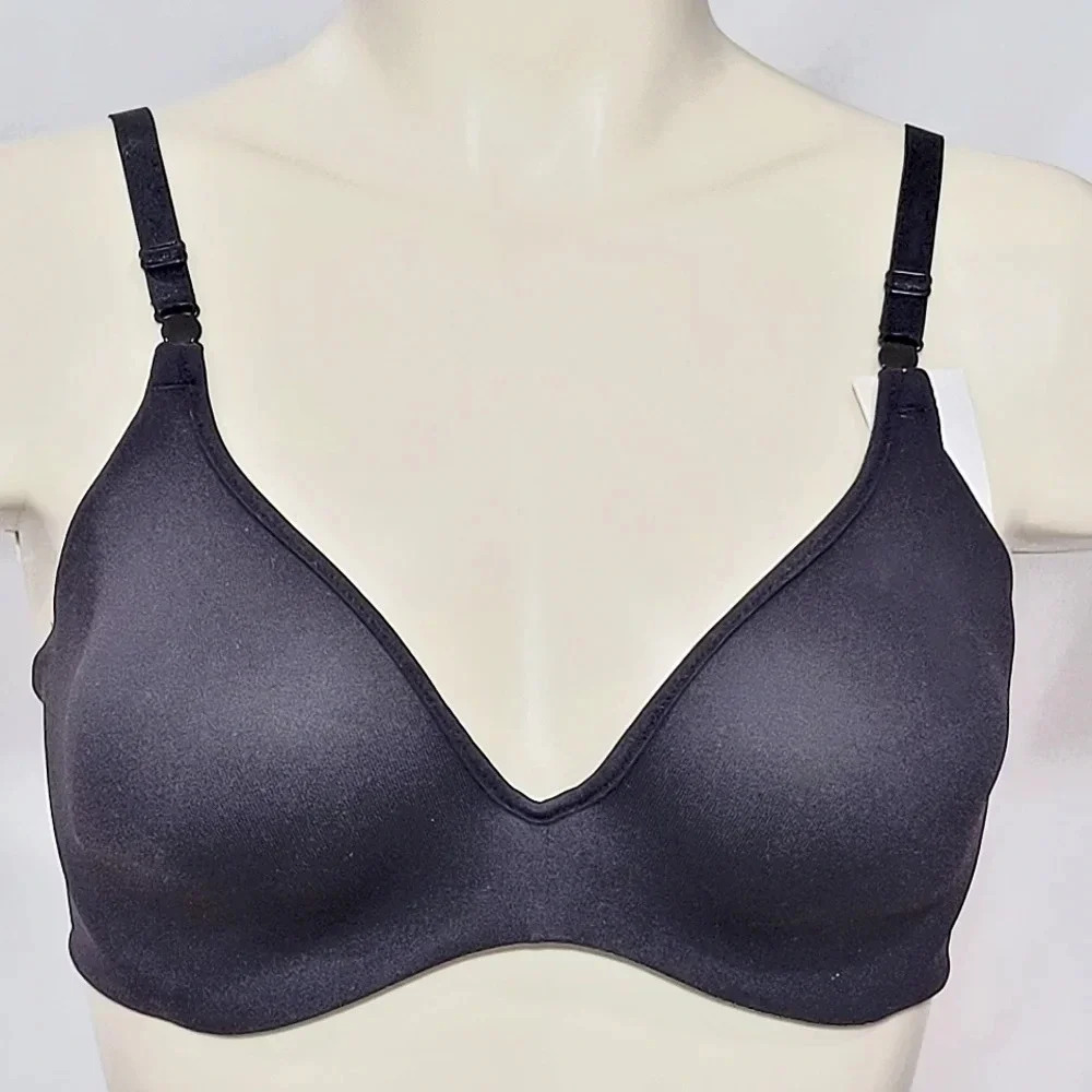 38D Hanes HU06 Invisible‎ Look Convertible UW Bra Black
